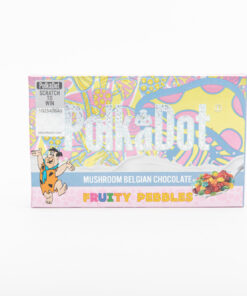 Belgian White Chocolate with Fruity Pebbles Cereal. Unleash A Rainbow Of Flavors With Our Fruity Pebbles White Chocolate Bar, Where Playful Cereal Bits Prance Within A Creamy White Chocolate Garden.